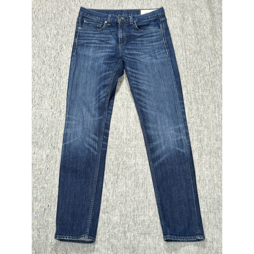 Rag & Bone Fit 2 Slim Jeans Mens 30 x 32 Carson Blue Denim Pants Designer